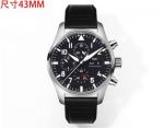 Clone TW Factory IWC Pilot Black Dial Swiss 7750 Automatic Mechanical Leather Strap Watch 